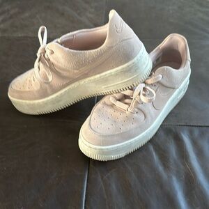 Air Force Nike Sneakers-Light pink suede